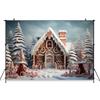 Christmas Candy House Backdrops Birthday Party Tree Snow Props Home Background Girl Newborn Photo Decorations Studio Photobooth