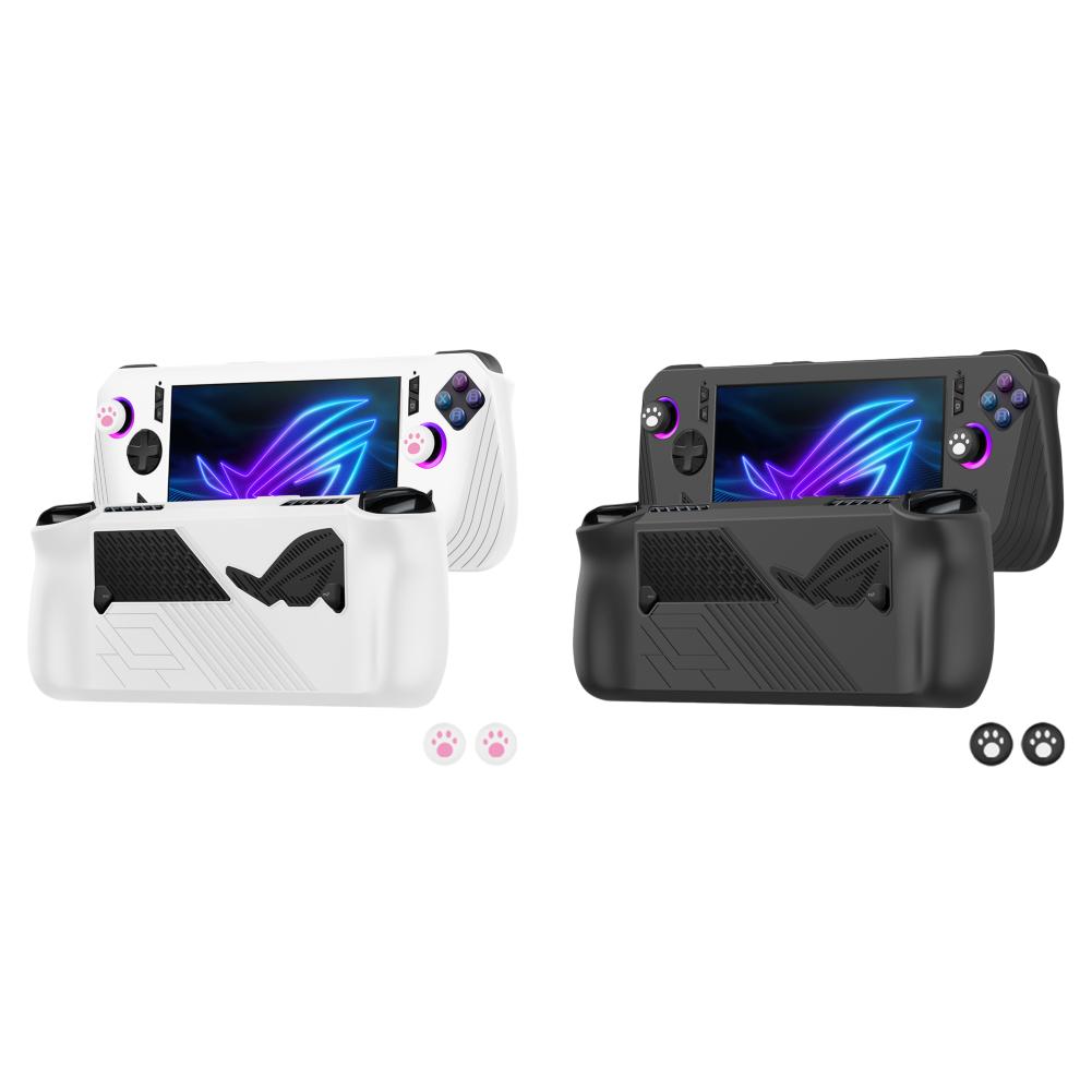 

AU для игровой консоли ASUS ROG ALLY X силиконовый чехол с накладками для большого пальца(белый)