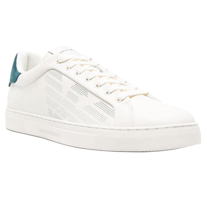 Emporio Armani Round Toe Lace-Up Low-Top Sneakers Men sneakers White X4X598XR098T839