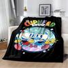 Cuphead Cartoon Printed Blanket Fashion Bed Linings White Flannel Warm Blanket Soft Comfortable Blanket Birthday Gift