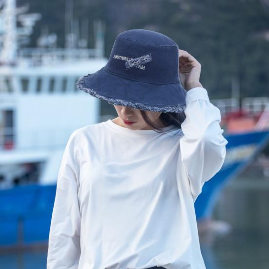 Fishermen Hat with Neck Protection Furry Trim Wide Brim Lightweight Sun Hat