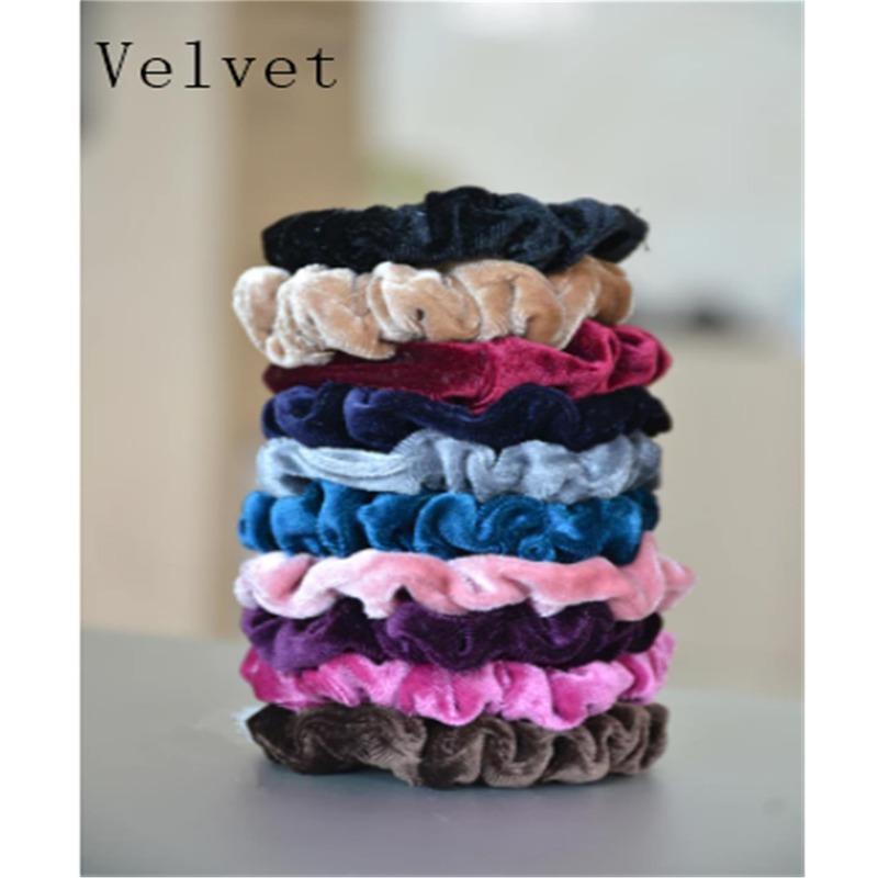 

10 шт./уп. Женские разноцветные бархатные резинки для волос, эластичные резинки для волос, однотонные резинки для волос, держатель для хвостика, аксессуары, ткань, леопард