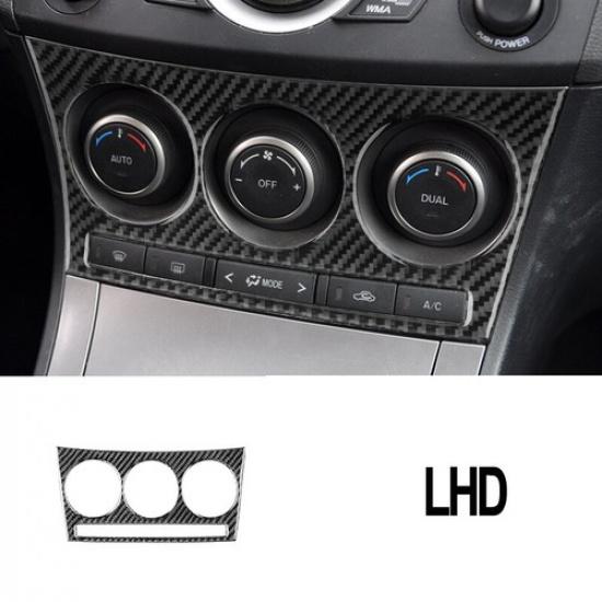 Carbon Fiber center Console Air Condition panel Cover Trim For Mazda 3 2010-2013