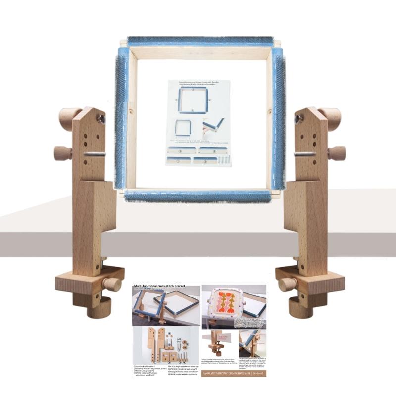 Support à Broderie Réglable avec Cadre à Broder Support de Cadre à Broder de Bureau Support de Travail Manuel Mains Libres pour Broderie