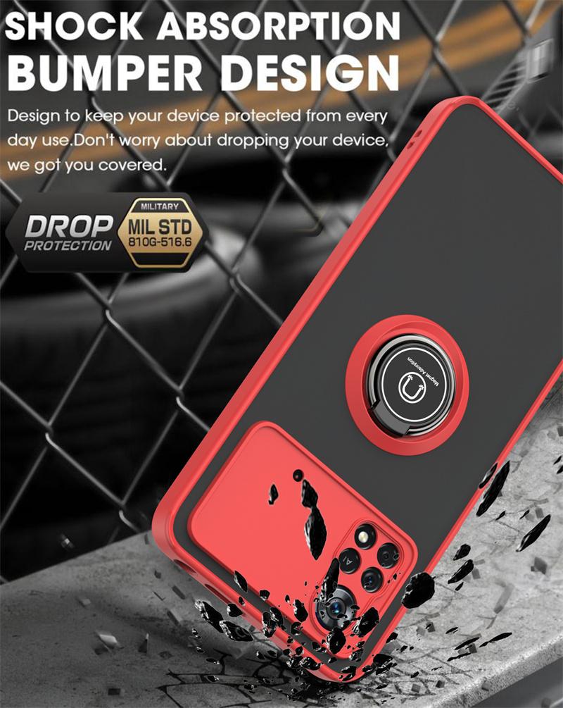 Für Poco X4 Pro 5G Hülle Magnetischer Ringständer Halter Armor Stoßfest Coque Für Poko Little Poco X4 Pro X4Pro Pocox4pro Rückseite