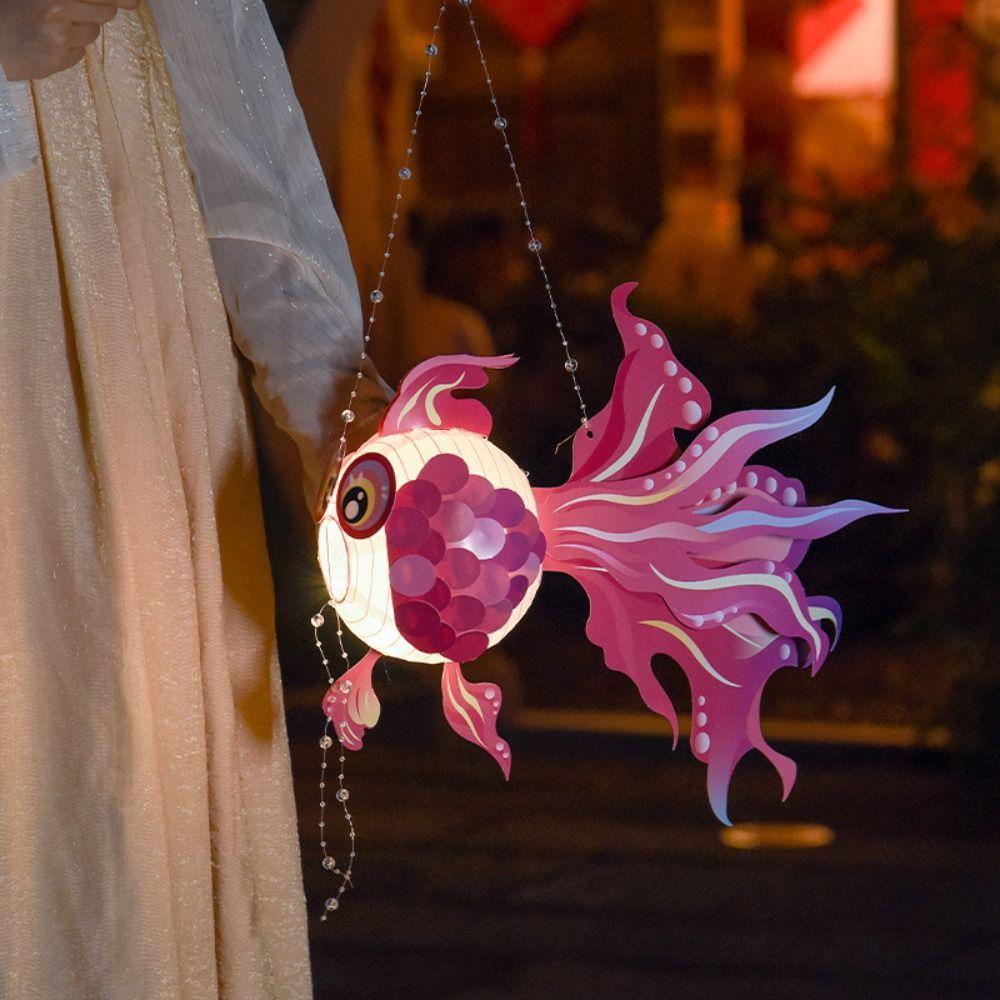 

Hanging Mid-Autumn Festival Lantern Goldfish Chinese Glowing Lantern Mid-Autumn Festival