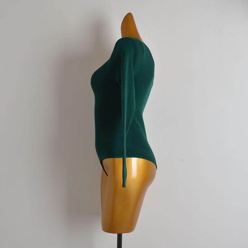 Fashion Style New Arrival Sexy Diagonal Collar One-Shoulder Sleeve Positioning One-Piece Knitwear Women's Clothing Spring & Fall Sexy Cutout Tops