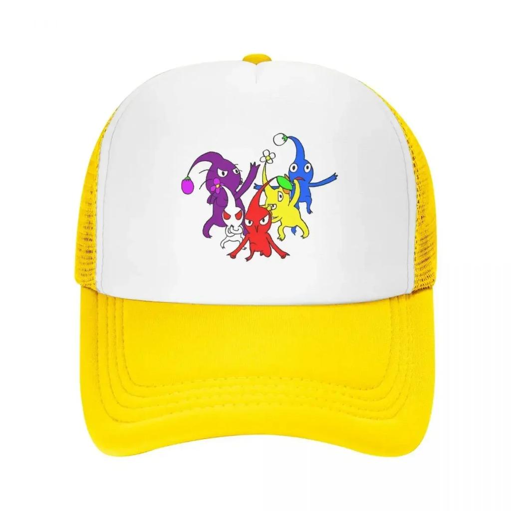 Pikmin Cap Fashion Casual Mesh Baseball Caps Adjustable Hat Hip Hop Summer Unisex Baseball Hats Polychromatic