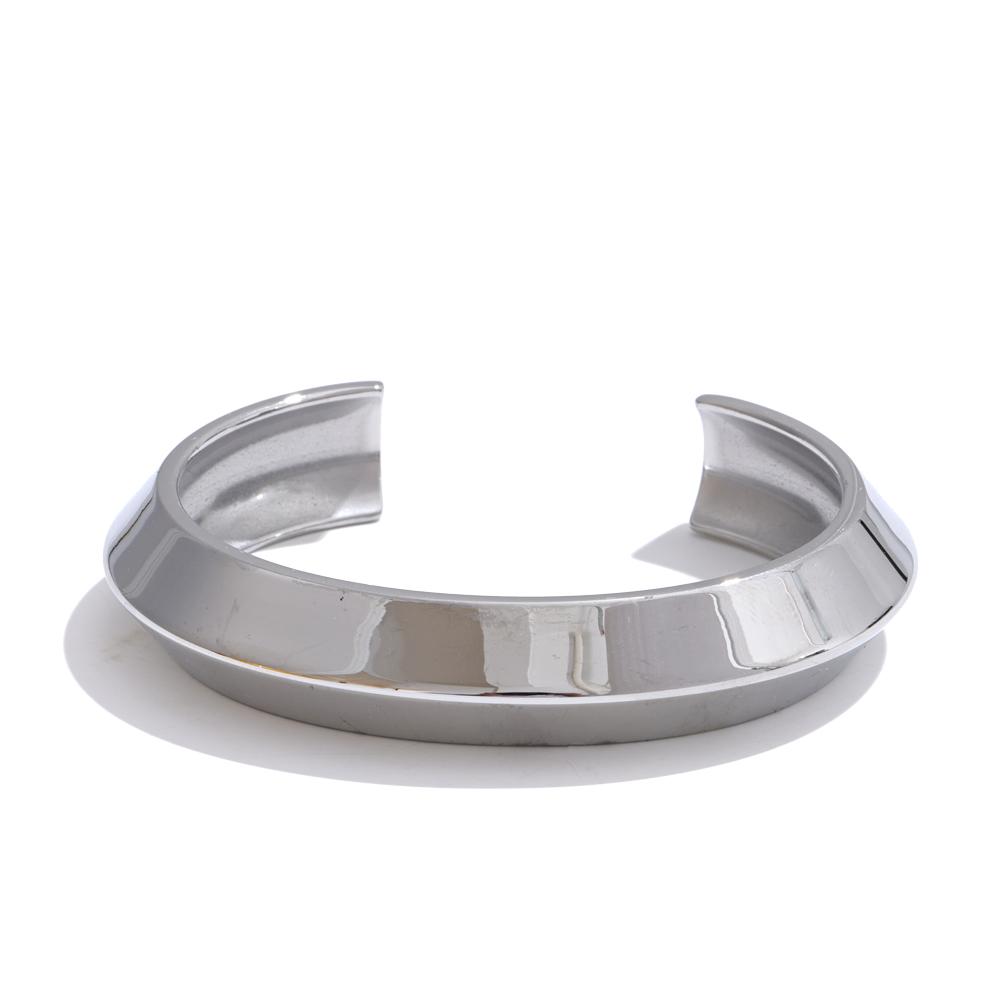 

Yhpup 55cm Gold PVD Plated Stainless Steel Smooth Polished Cuff Bracelet Waterproof Fashion Charm High Quality Bangle for Women