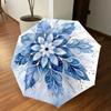 1PC Floral MandalaAutomatic Open/Close Umbrella with Windproof, 8-Rib Sturdy Canopy, Durable Ribs, Fashionable Design, Outdoor Accessory, Fun Prin, Ho