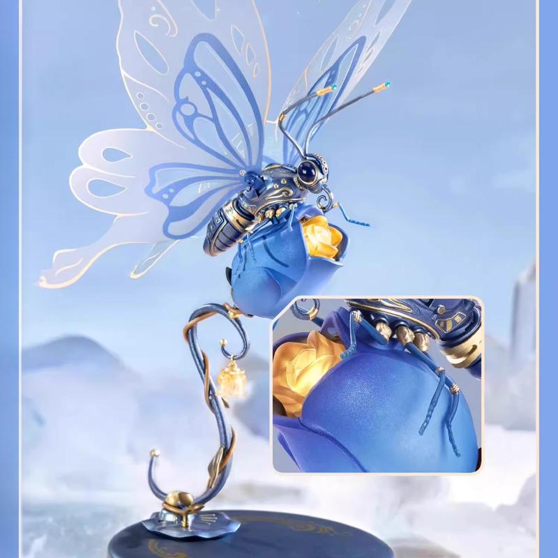 Metal Blue Butterfly Diy Handmade Building Blocks Mechanical Assembly Birthday Gift For Girls Creative Ornaments Assembly Model