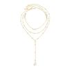 IngeSight.Z 3Pcs/Set Trendy Simple Imitation Pearl Pendant Necklace Women Sexy Exquisite Gold Color Long Chain Jewelry 2026 New