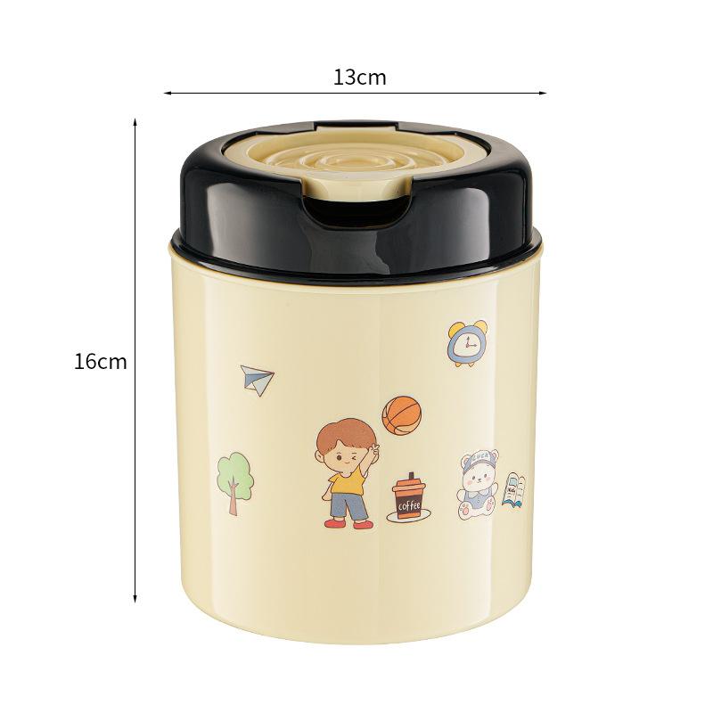 

Настольное мусорное ведро Мини Мультяшное Открывающееся Ведро для хранения Офис Гостиная Кофейный столик Туалетный столик Маленькая корзина для бумаги белый