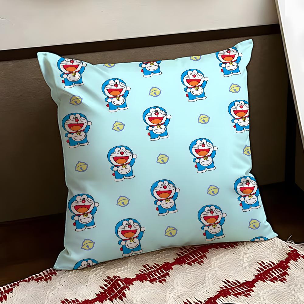 Anime DDoraemonS Cushion Cover Reversible Soft Durable Pillow Cover Home  Car MultiScene Use for Daily Comfort