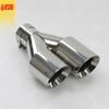 1 Piece Universal Exhaust Systerm Dual Tips Stainless Steel Tail Pipes Car Accessories For Modify Nozzle Muffler