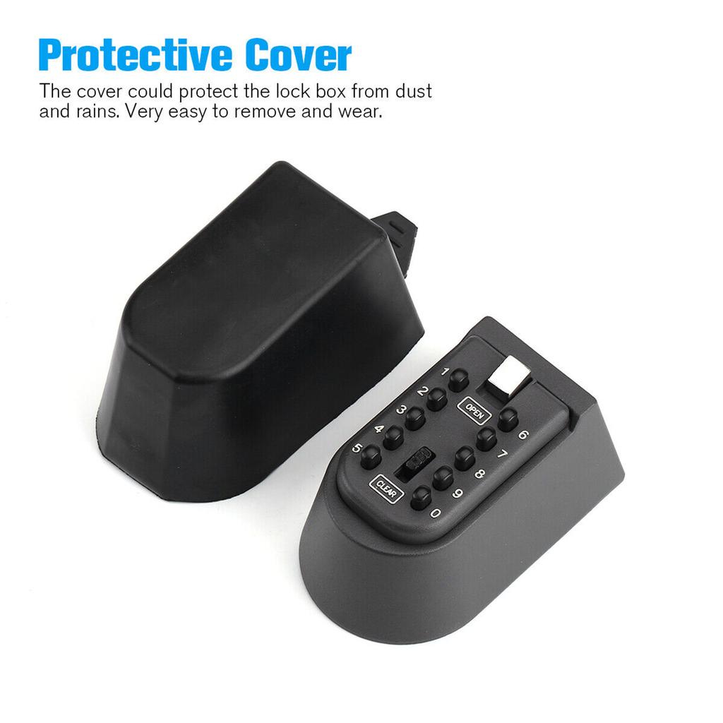 Key Lock Safe Box Outdoor Storage Box With Code Weatherproof Aluminum Alloy Password Security Case