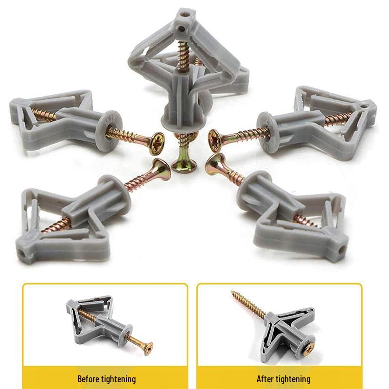 60-Piece Butterfly & Airplane Expansion Tube Drywall Anchor Kit with Screws
