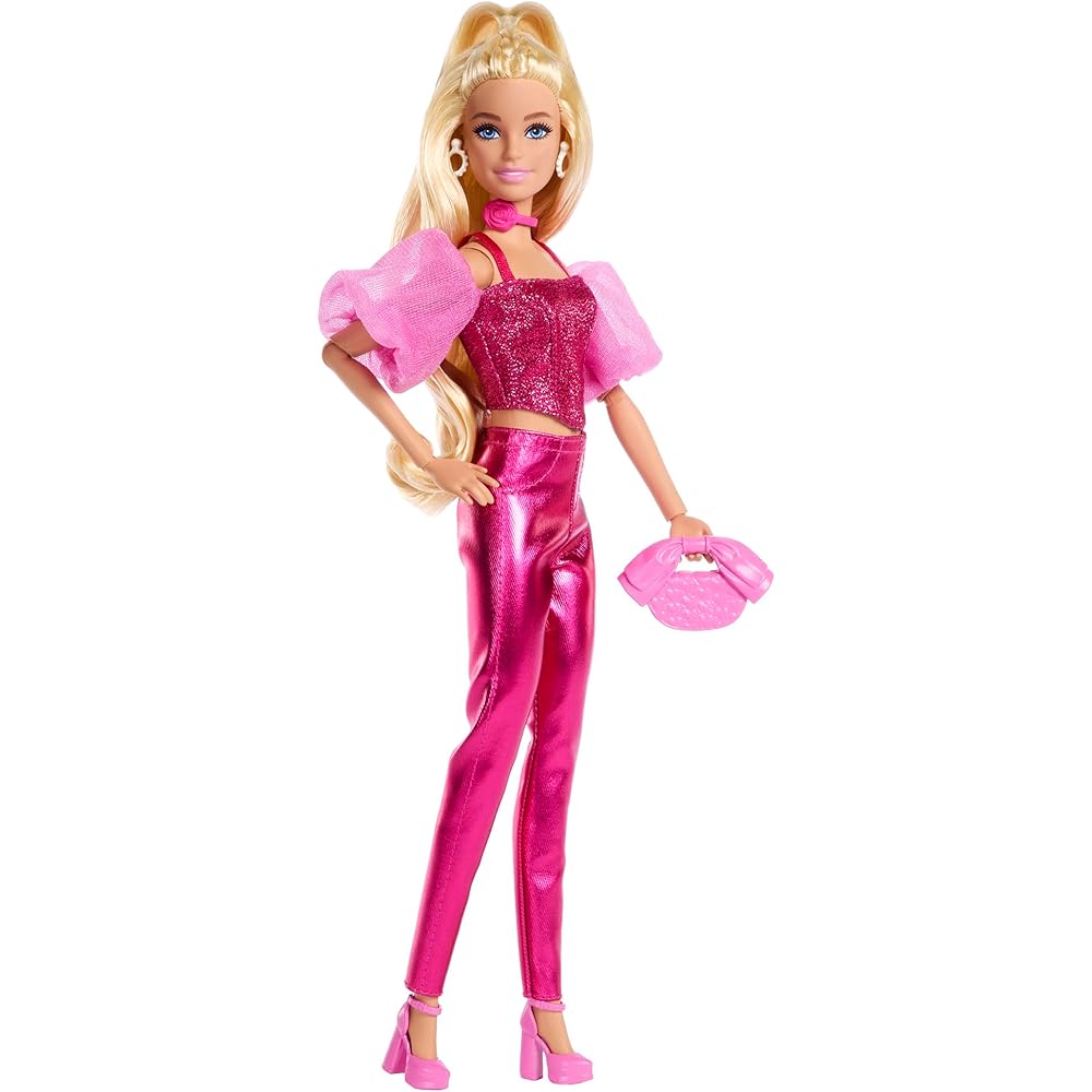 Barbie Deluxe Style Pink Doll Outfit Set with Pants for Role Play Ages 4 and Up