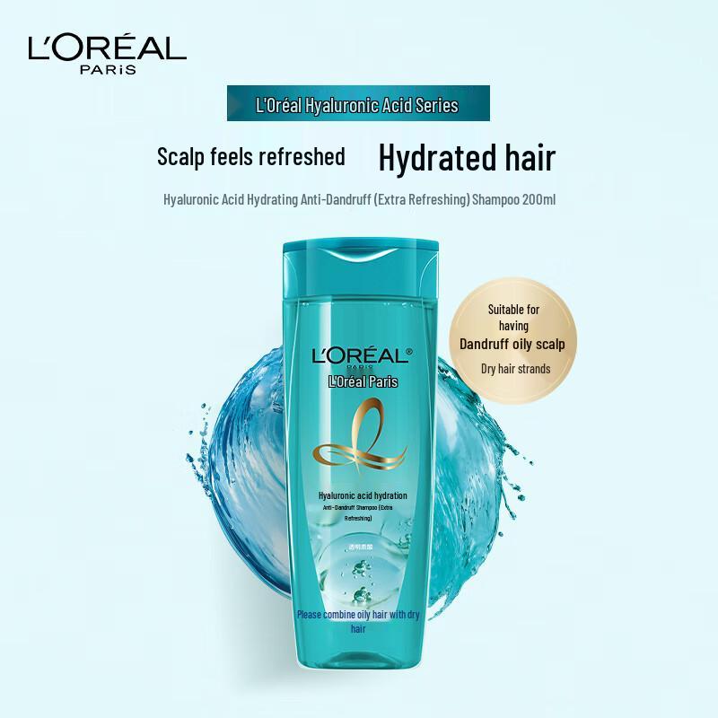 L Oréal Укрепляющий шампунь против перхоти с гиалуроновой кислотой