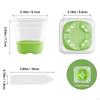 12 -PCs Plant Kindergarten Starter Pots with Drain Hole Quadratical Transparent Flower Seedling