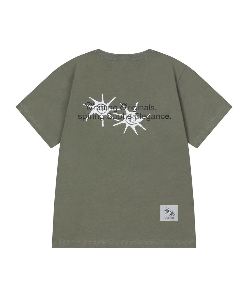 Koiliseu Rowneck Back Lettering Short Sleeve T-Shirt (3 Colors)