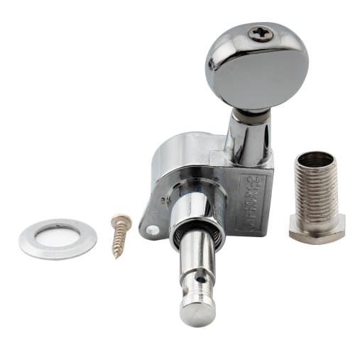 Wilkinson E-Z-LOK 6-teilige Mini Oval Button Mechaniken für Fender Strat/Telecaster E-Gitarren, Chrom