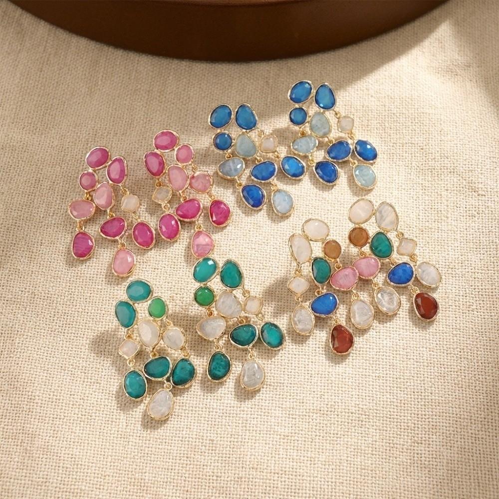 Multicolor Resin Stone Dangle Earrings Bohemian-style Women's Earring  Women