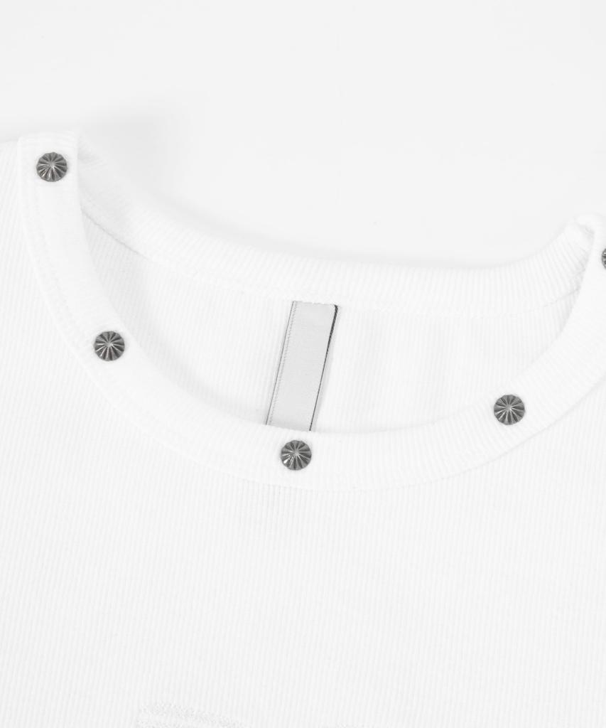 Lekim Lwe Studded Long Sleeve (White)