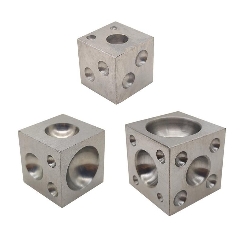 Versatile Hollow Dapping Block Square Jewelry Dapping Block Square Carbon Steel Block for Creative Jewelry Designs