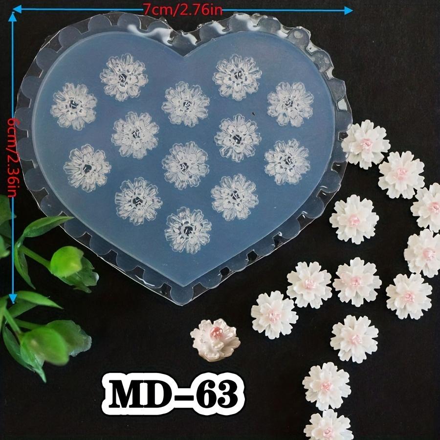 3D Silicone Nail Art Mold - Small Flowers for Beautiful Manicures and Nail Decorations