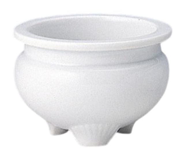 White Three-Legged Incense Burner [3.5 Inches]  Buddhist Altar Supplies, Home Memorial Supplies, Urn Use