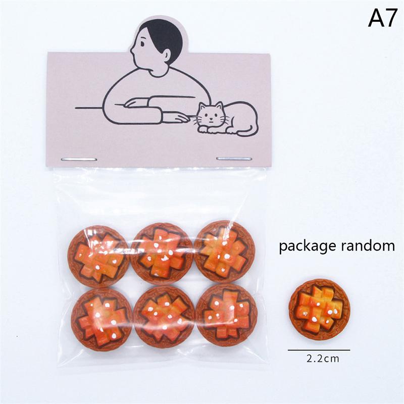 1 Bag 1/12  Miniature Simulation Bread Fruits Dollhouse Miniature Food Breakfast Snack Dessert Cookie Donuts Candy Kitchen Toys