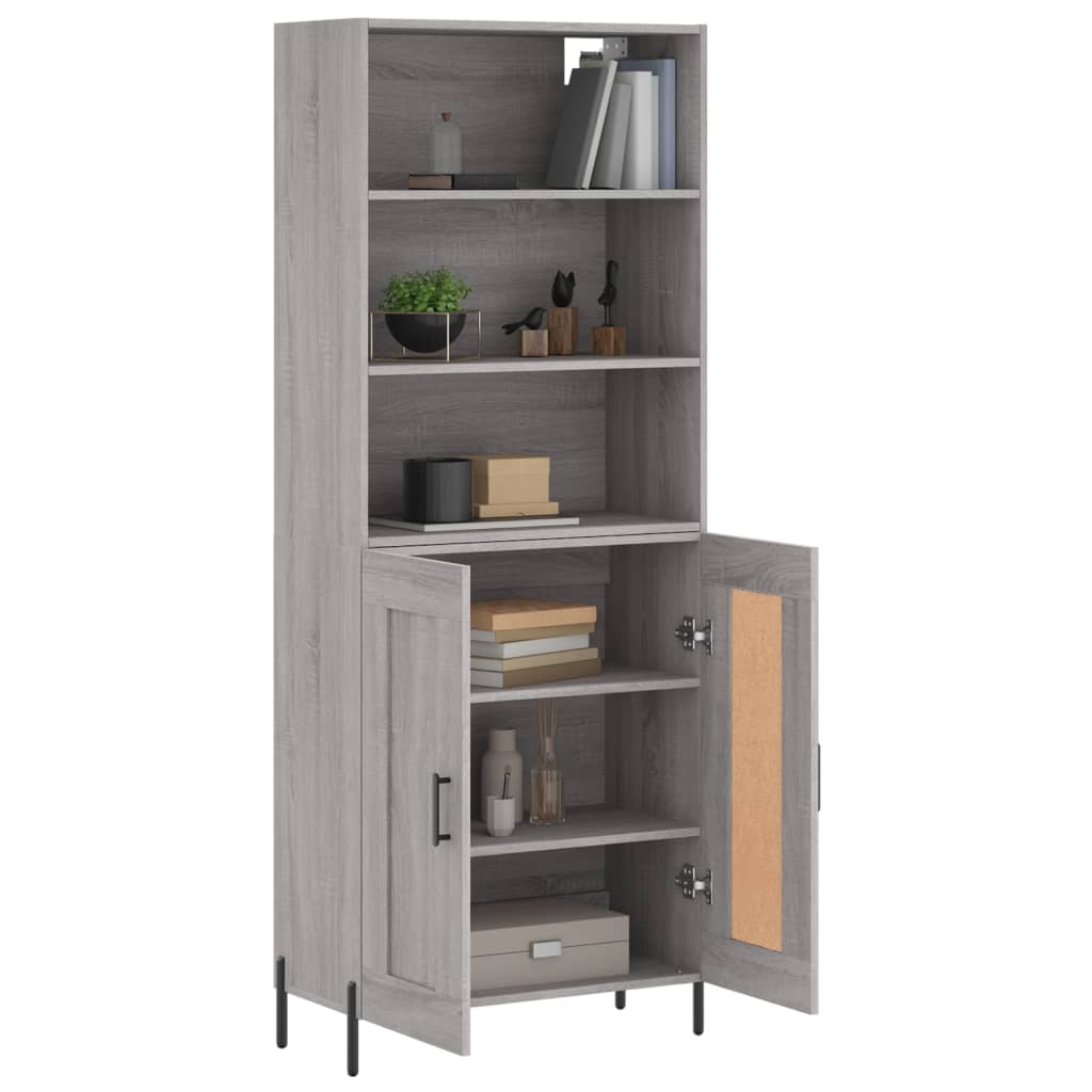 Highboard Gray Sonoma 69.5 x 34 x 180 cm Particleboard