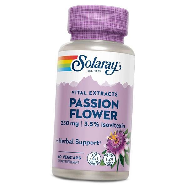 

Пасифлора Екстракт, Passion Flower Aerial Extract 250, Solaray 60вегкапс (71411044) 60vcaps