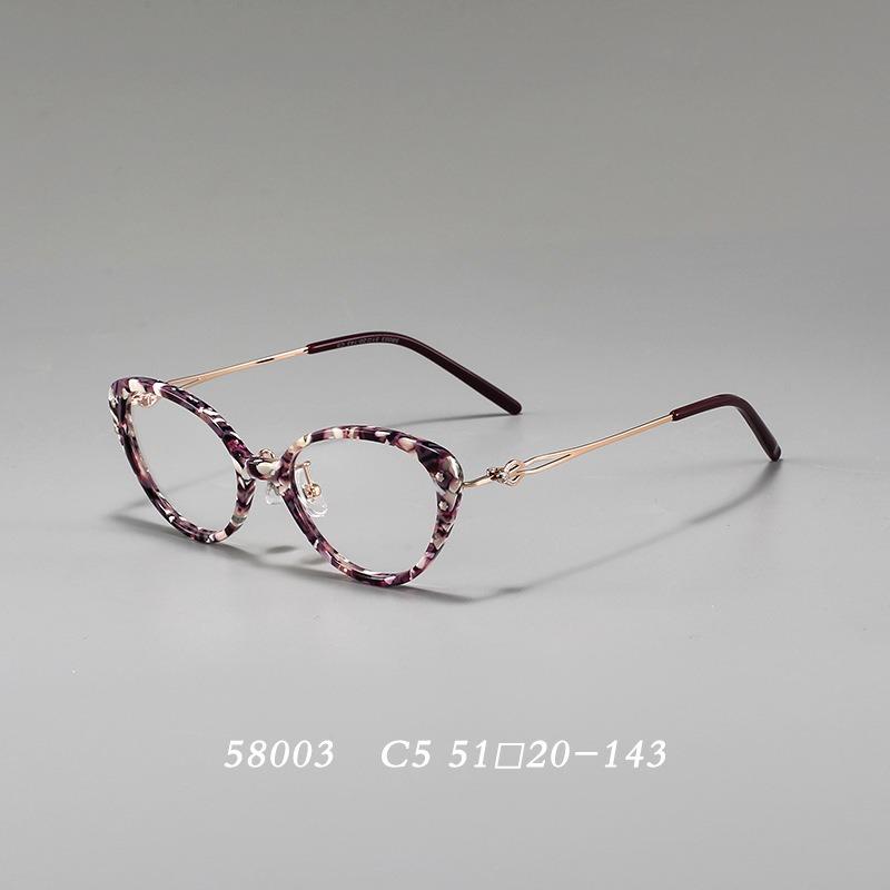 Women's Glasses Frame Women Good Quality Glasses Clear Lens Brand Designer Female Acetate Frame Vintage Eyeglasses