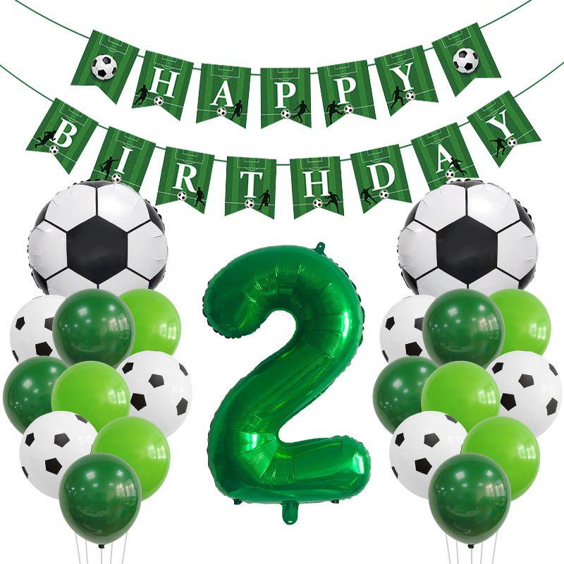 

Набор цифровых футбольных украшений, Детский алюминиевый фольгированный шар, Набор для украшения футбольной вечеринки по случаю дня рождения number 2