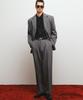 Pantaloni larghi classici a una piega NOIRER anni '80 (Grigio)
