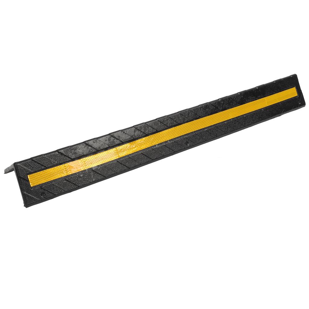 Garage Wall Corner Guard 80cm Long Rubber Compression Resistant Reflective Wall Edge Protector Black
