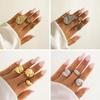 Trendy Geometric Openwork Finger & Joint Ring Set