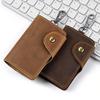 Crazy Horse Leather Key Bag Men's Multi Functional Waist Hanging Keys Cards Cover