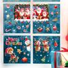 Glass Sticker Christmas Snowman Decoration for Window Static Cling Christmas Santa Decoration Sticker