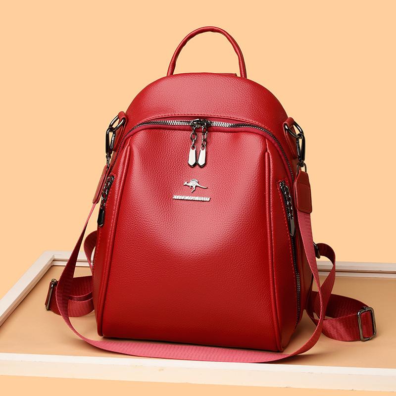 Women's Backpack PU Large Capacity Backpack Commuter Multi-function Shoulder Bag