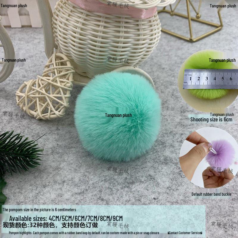 Multi-Color Faux Rabbit Fur Pom Pom for Bags, Clothing, Shoes, and Hats