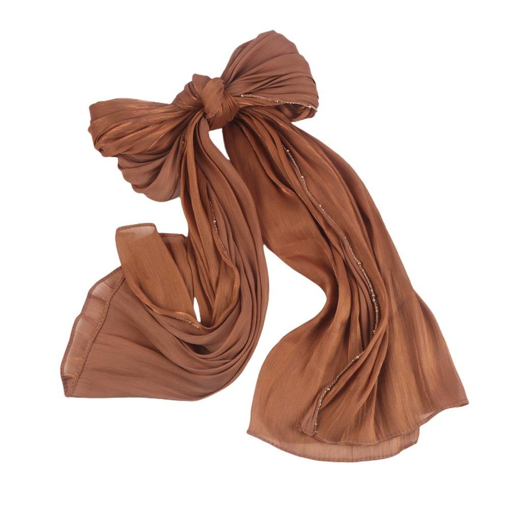 Long Ethnic Style Scarf Beads Chain Wraps Shawl Luxury Islamic Turban  Daily