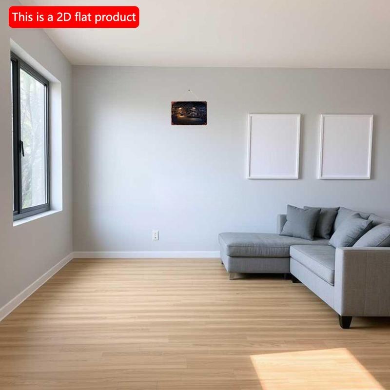 2D Flaches Holzschild 30*20cm Vintage Plakette "Real Garage", Perfekt für Zuhause, Büro, Garage Dekorative Wandkunst Verziertes Holzschild Holzkonstruktion