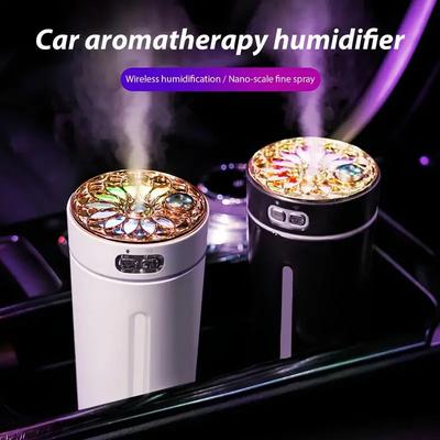 Car Air Humidifier USB Portable Remove Odors Fragrance Essential Oil Diffuser with Color Lamp Air Purifier Auto Spray Home Room
