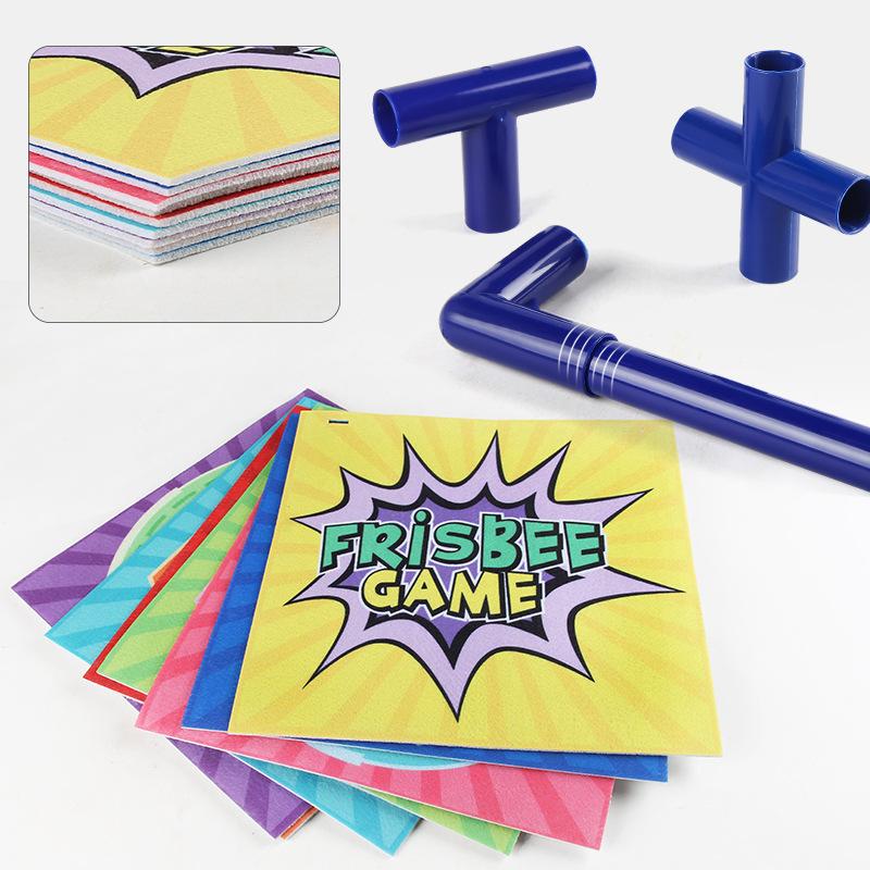 Children'S Frisbee Throwing Game Toys Indoor And Outdoor Parent-Child Interaction Jiugongge Digital Target Bracket Set