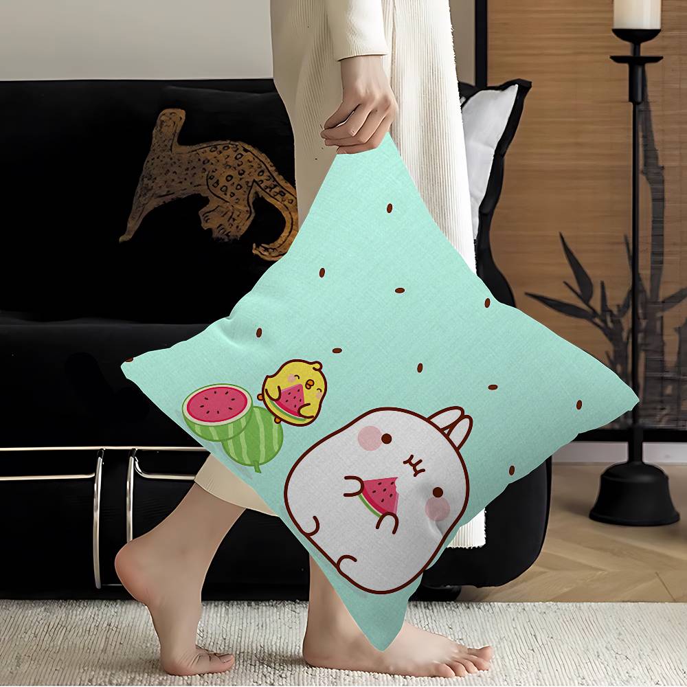 Korean Cute M-Molanges Rabbit Pillow Cover for Bedroom Room and Living Room Sofa Decorative Cushion Cover