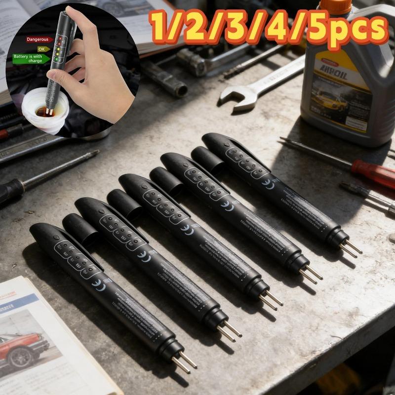 Automotive Brake Fluid Brake Oil Testing Pen Vehicle Brake Fluid Tester Oil Quality Test Display Testing Tools 1/2/3/4/5pcs