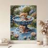 Unique DIY Pearl Gem Painting Kit 30x40cm Kitten Frameless Art Perfect Handmade Gift for Adults Home Wall Decor for Any Occasion